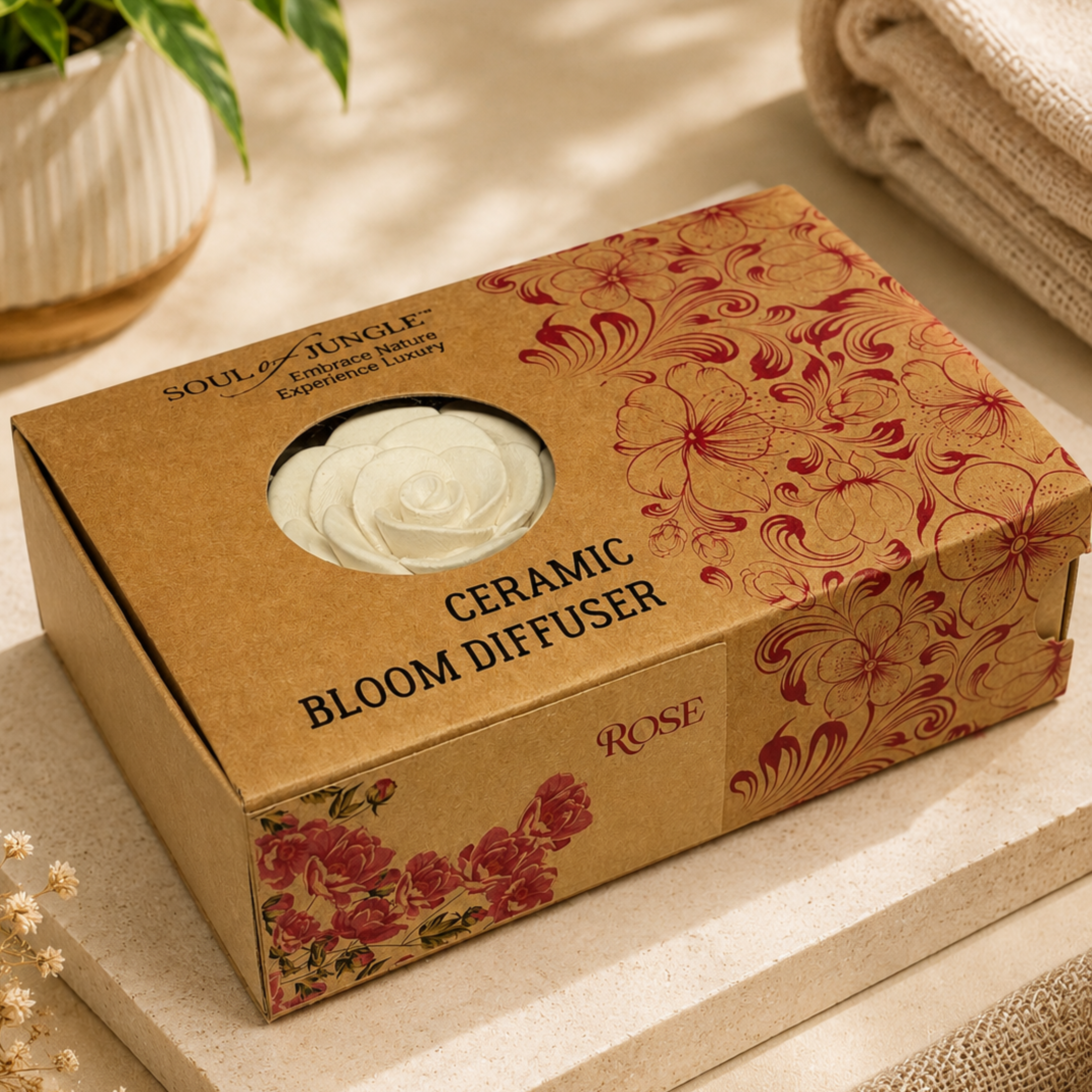Ceramic Bloom Diffuser – Rose