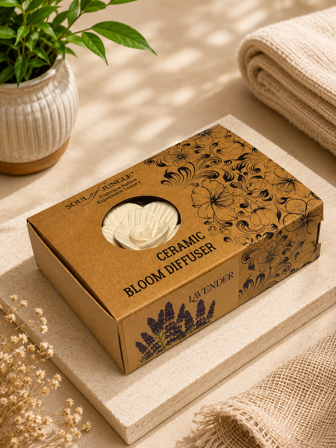 Ceramic Bloom Diffuser – Lavender