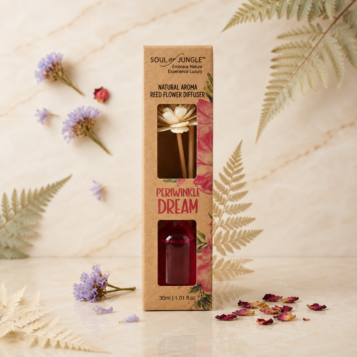Floral Reed Diffuser-Periwinkle Dream