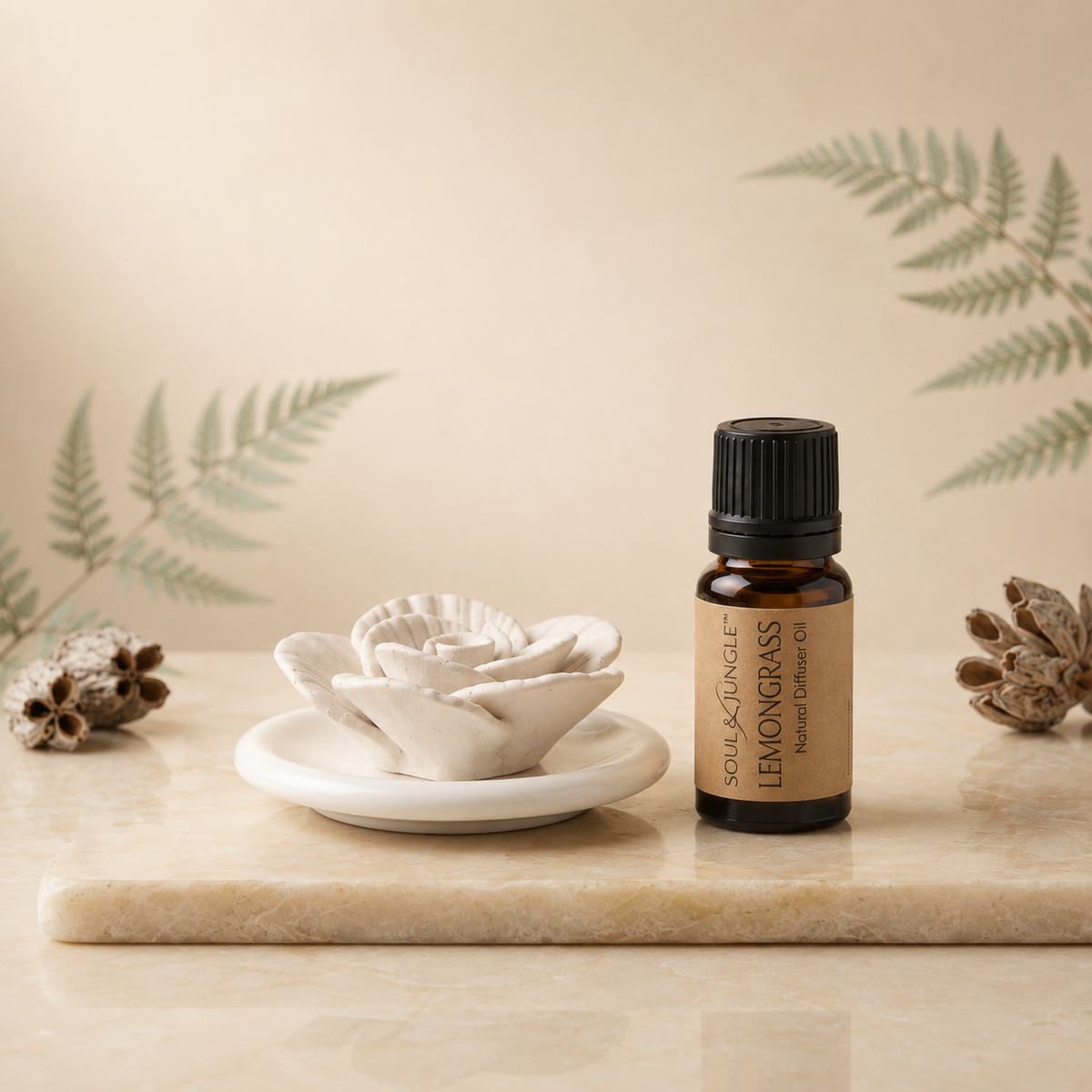 Ceramic Bloom Diffuser-Lemongrass